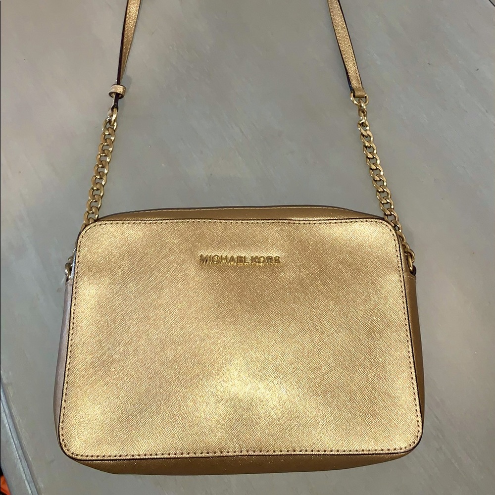Gold Michael Kors Purse - Picture 2 of 2